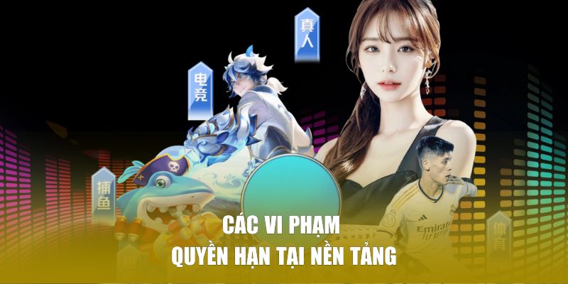 Các vi phạm quyền hạn tại nền tảng