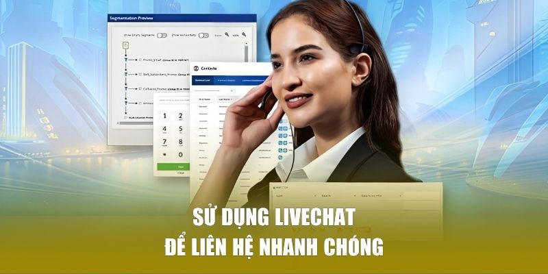 Sử dụng livechat để liên hệ nhanh chóng